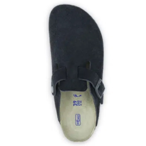 💙BIRKENSTOCK BOSTON SOFT FOOTBED CLOGS SHOES SUEDE MIDNIGHT 38 EU 7 US - Picture 4 of 8